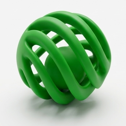 Green Ball in ball interactive cat toy