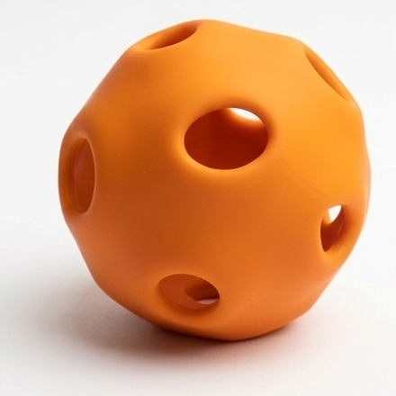Orange Ball in ball interactive cat toy