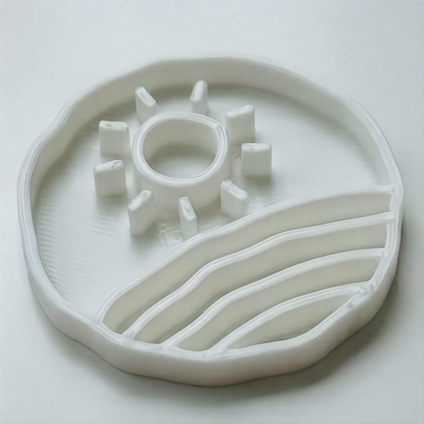 white sunset slow feeder bowl