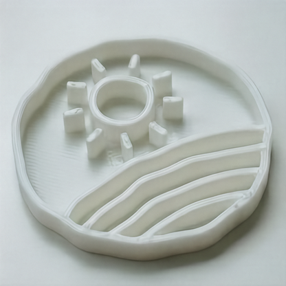 white sunset slow feeder bowl