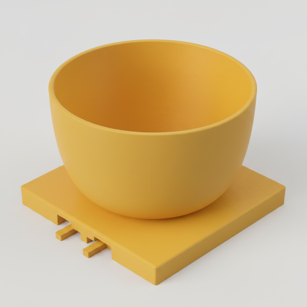 Yellow Module Water Bowl for Dogs