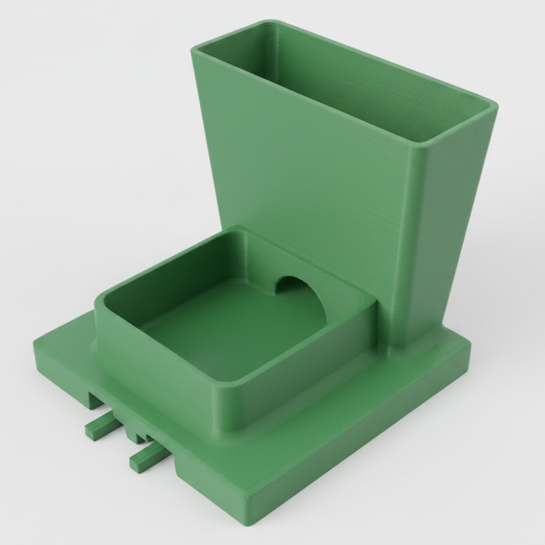 Green Whisker relief Water Bowl Module for cats