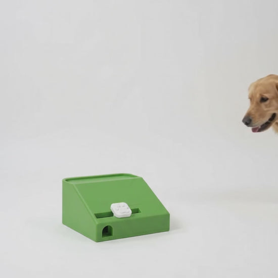 Video demonstrating the PawSlide Interactive Puzzle Feeder for dogs and cats in use