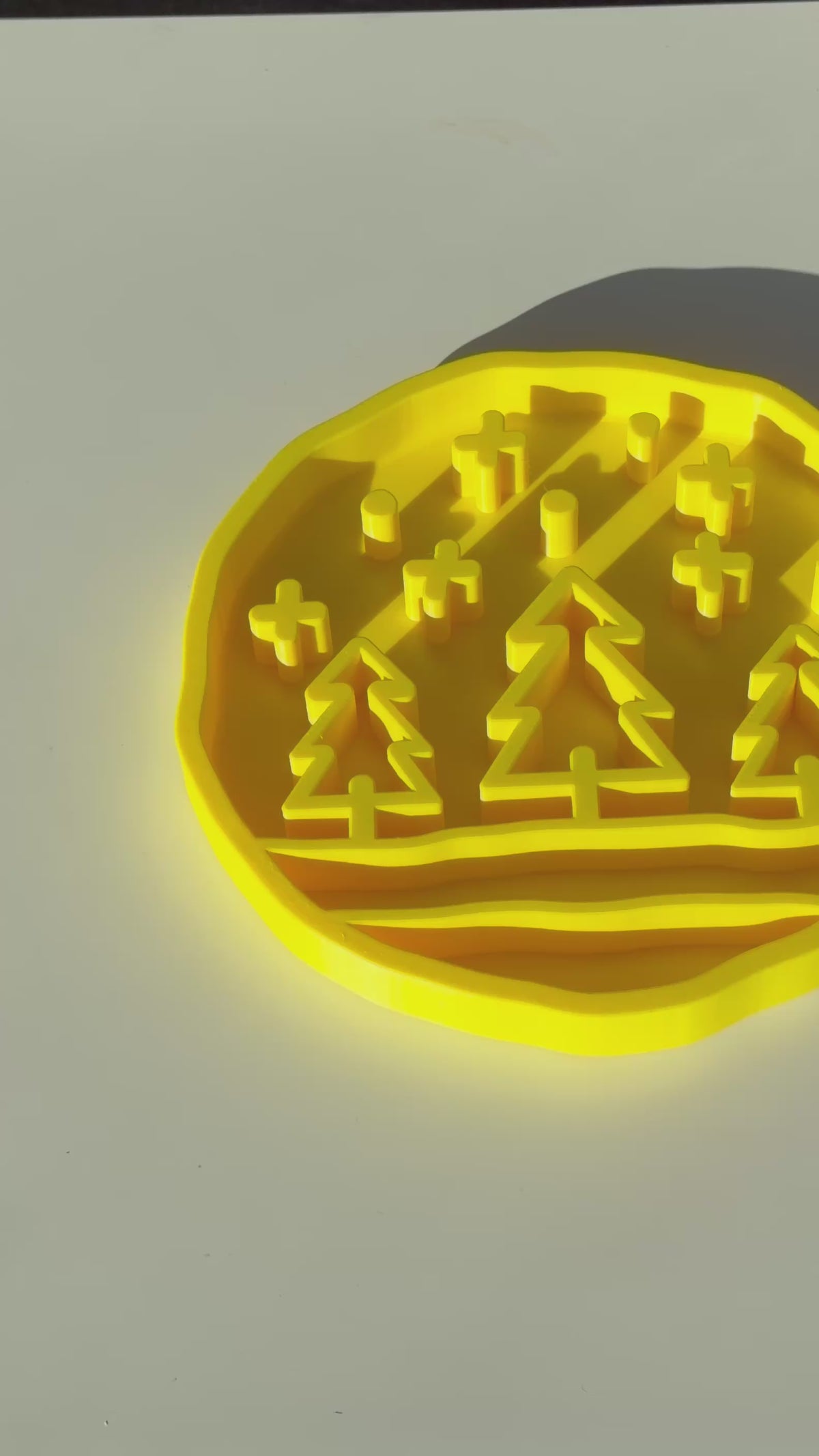 yellow Cedar trees slow feeder bowl for dogs and cats video