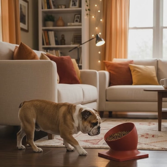 Video of the Designer Pet Bowl for dogs and cats, modern design