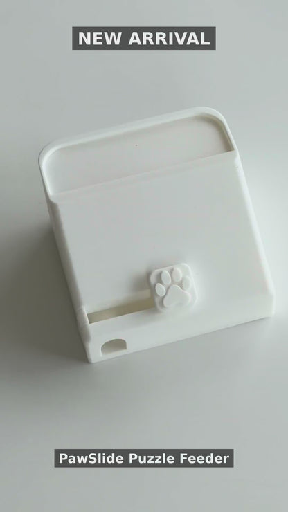 Video demonstrating the PawSlide Interactive Puzzle Feeder for dogs and cats in use