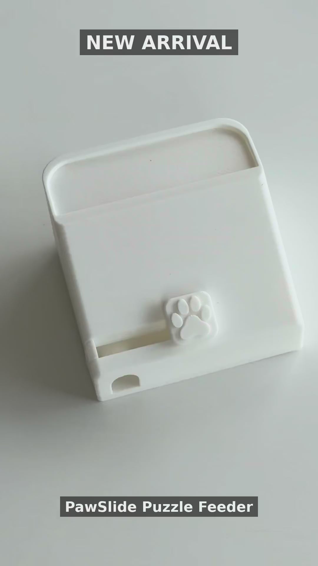 Video demonstrating the PawSlide Interactive Puzzle Feeder for dogs and cats in use