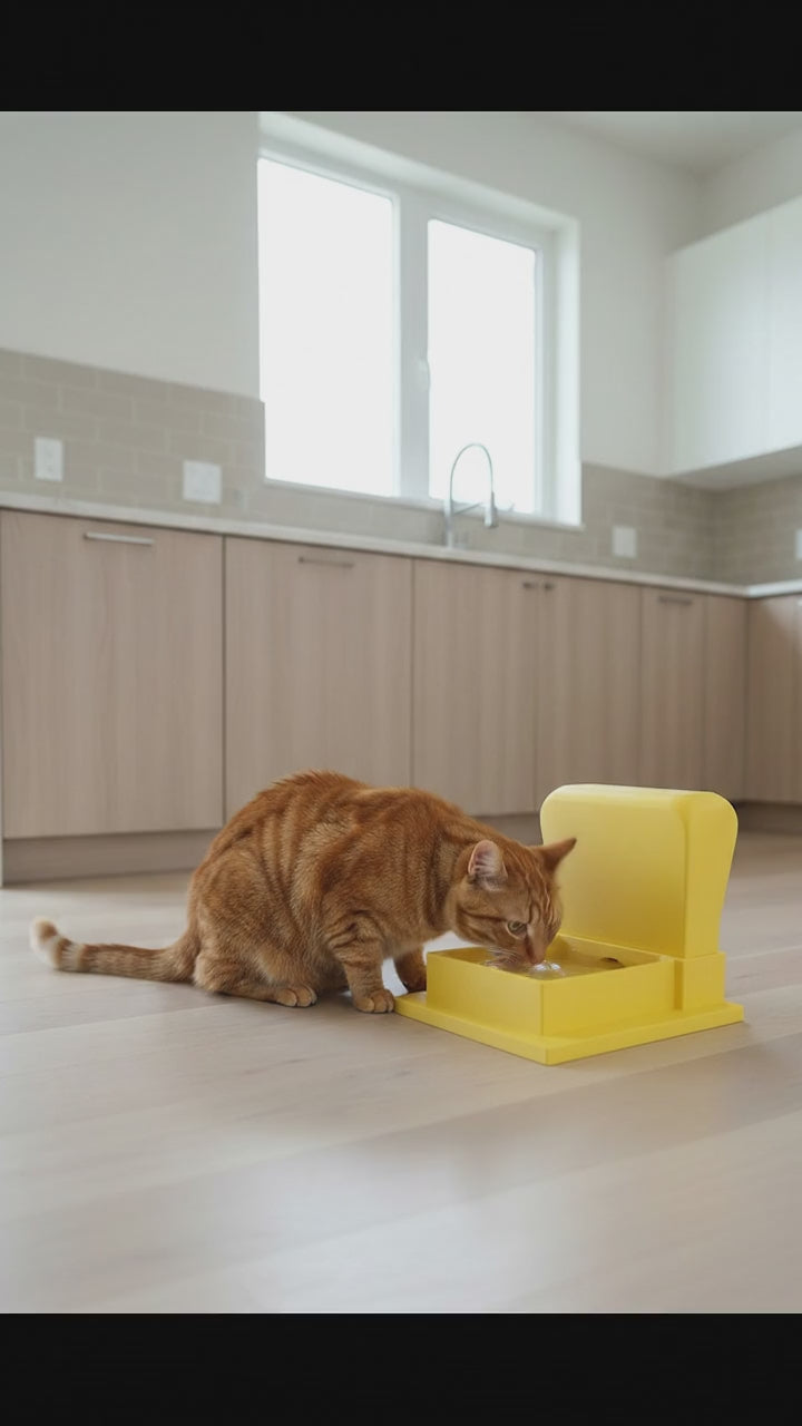Video of the Whisker Relief Water Bowl for cats