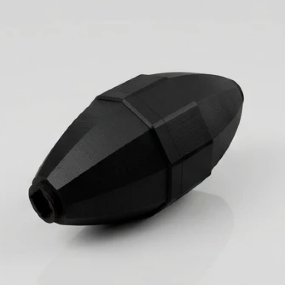 Black adjustable treat dispenser toy for dogs and cats