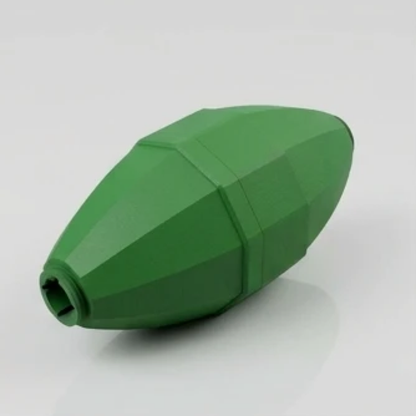 Green adjustable treat dispenser toy for dogs and cats