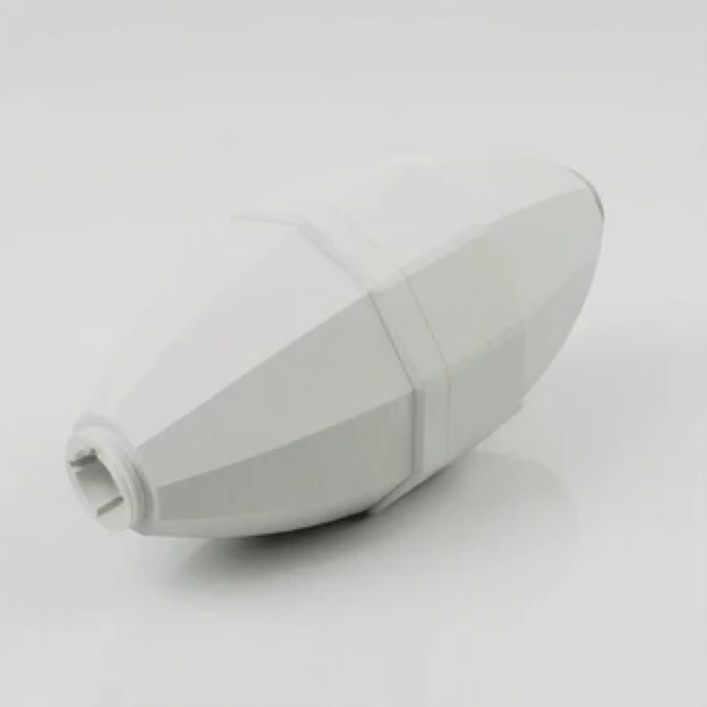 White adjustable treat dispenser toy for dogs and cats